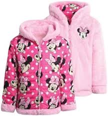 Disney Girls Reversible Puffer Jacket – Princess Minnie Mouse Quilted Jacket with Faux Fur: Double the Fun, Double the Style