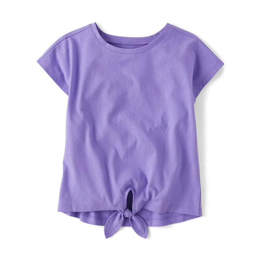 The Children's Place Girls Short Cap Sleeve Tie Front T-Shirt, Sizes XS-XXL