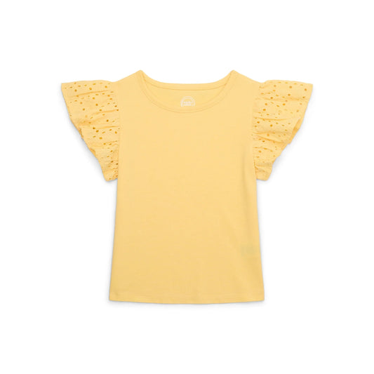 Wonder Nation Girls Eyelet Sleeve Top, Sizes 4-18 & Plus