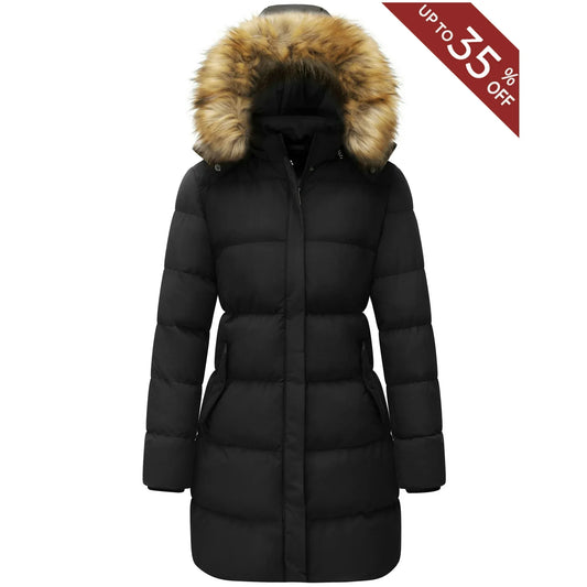 WenVen Women's Winter Coat Warm Puffer Jacket Waterproof Winter Parka Coat
