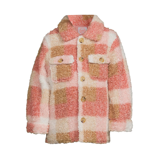 Wonder Nation Toddler Faux Sherpa Shacket, Sizes 12M-5T